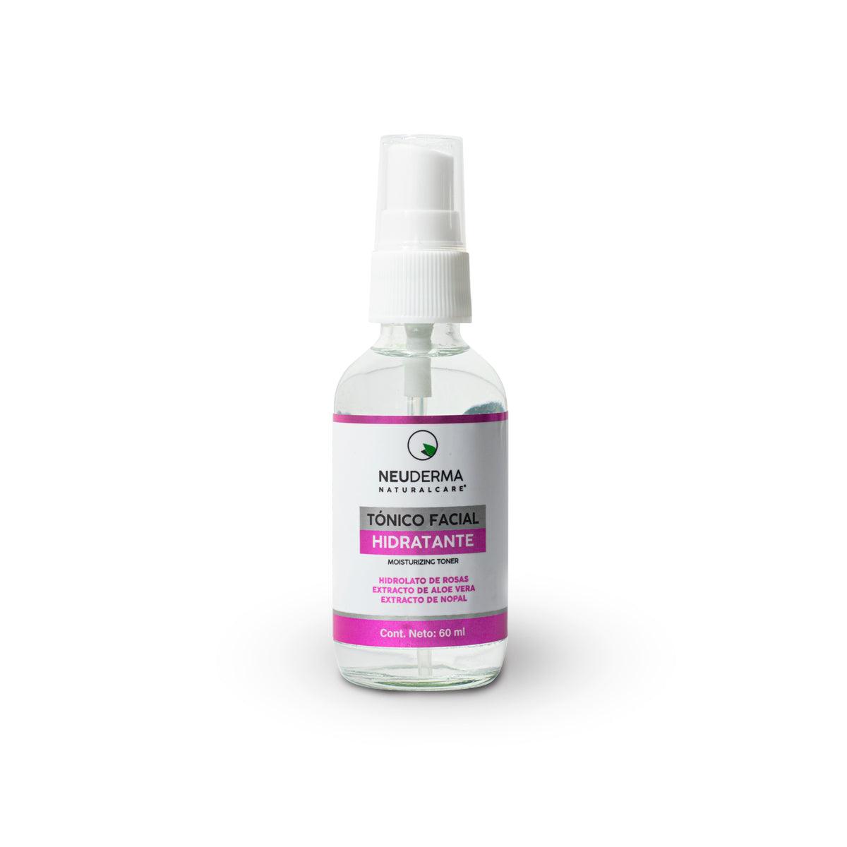 Tónico Facial Hidratante Hidrolato De Rosas + Aloe Vera + Nopal 60ml